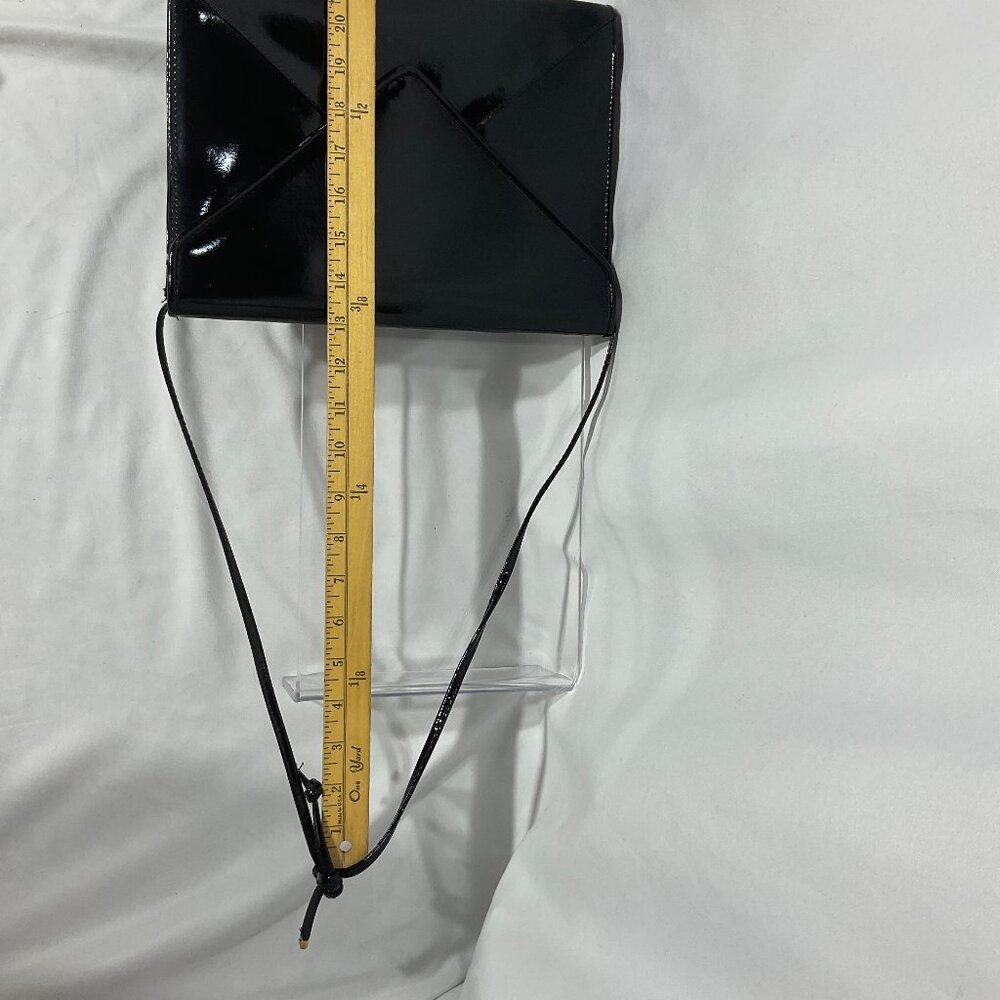 Vintage Furst College Patent "Leather" Envelope Purse Shoulder Bag - Picture 9 of 11